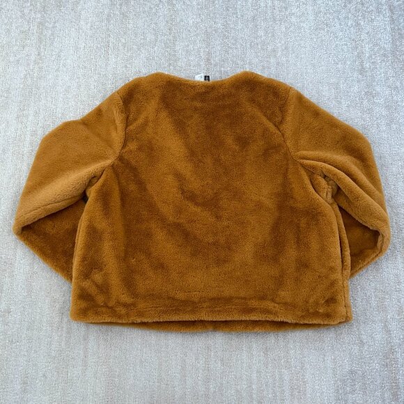 H&M Divided Cardigan Faux Fur Coat Jacket L - Picture 4 of 9